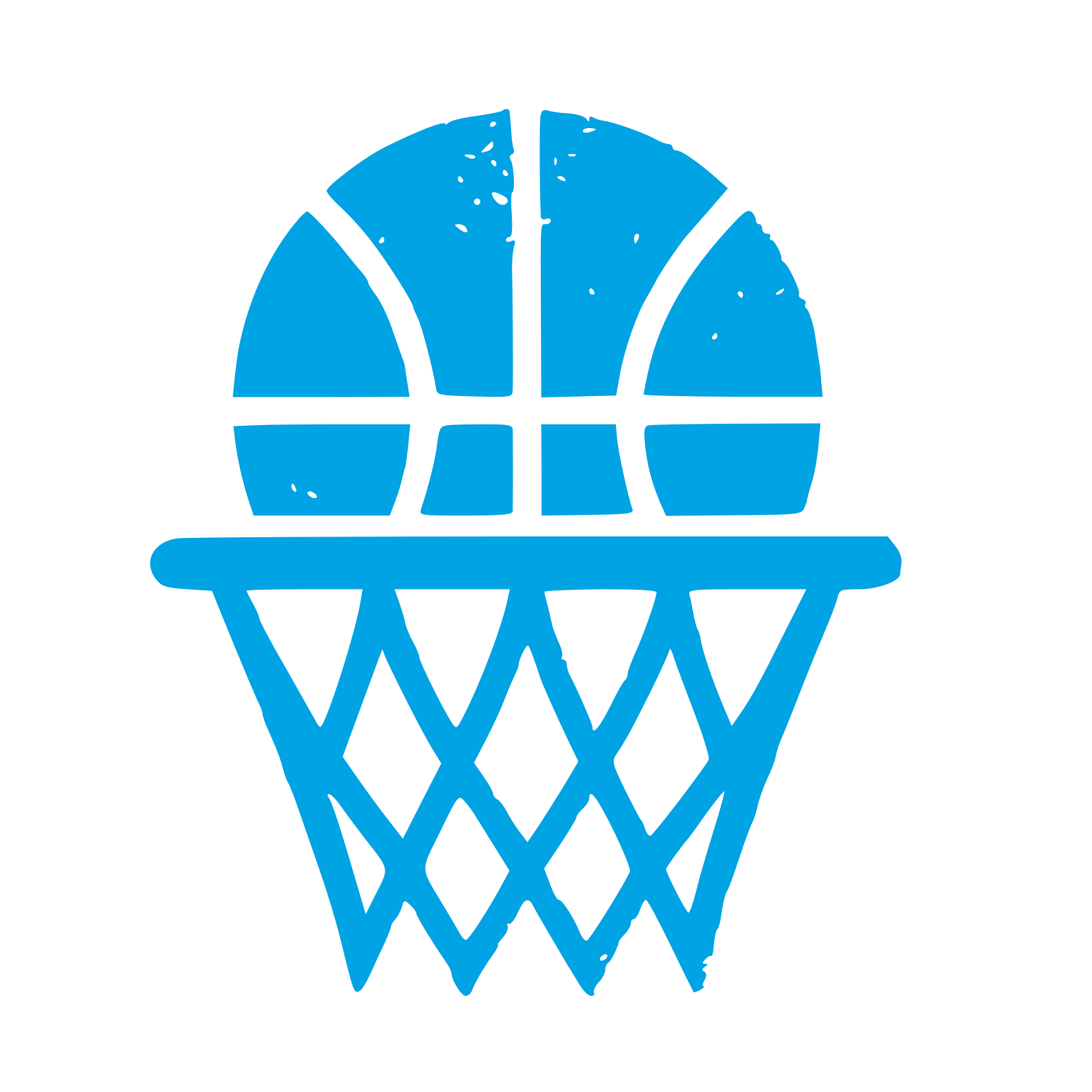 Basketball Hoop Net Logo #00a3e4