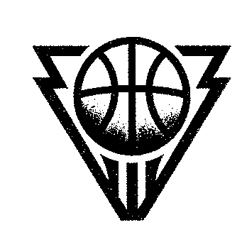 Basketball Lightning Triangle Logo