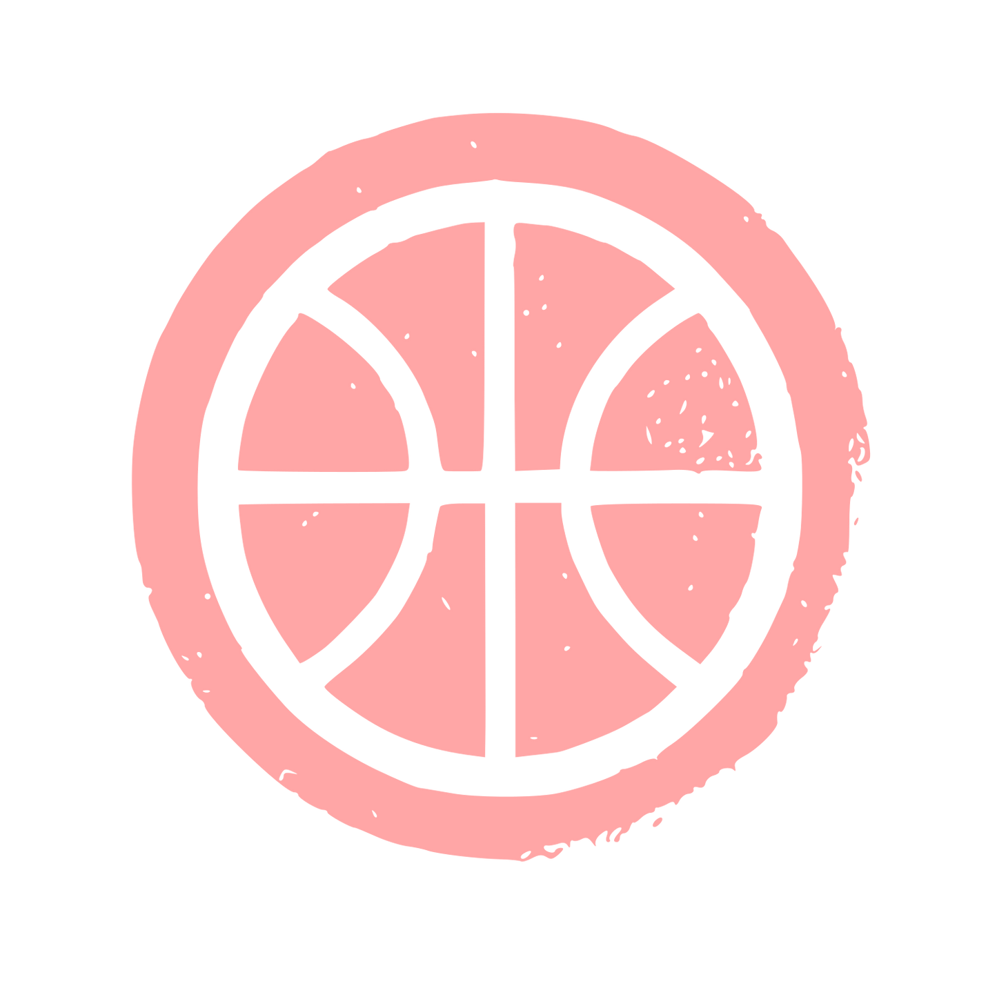 Basketball Circle Logo #ffa6a6