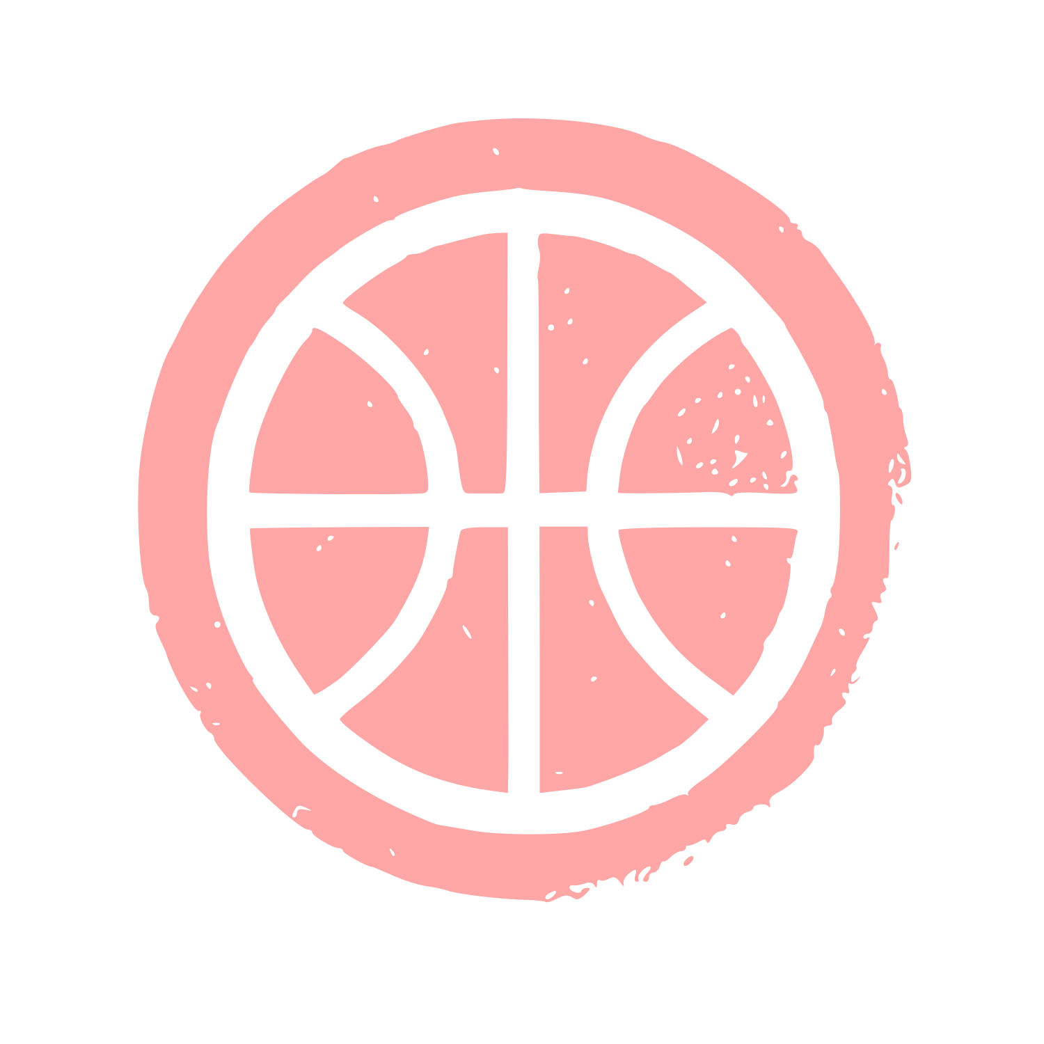 Basketball Circle Logo #ffa6a6