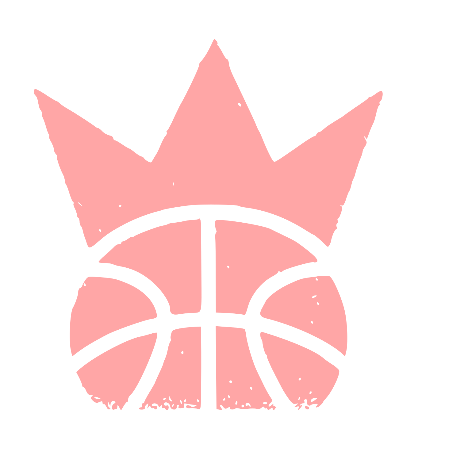 Basketball Crown Logo #ffa6a6