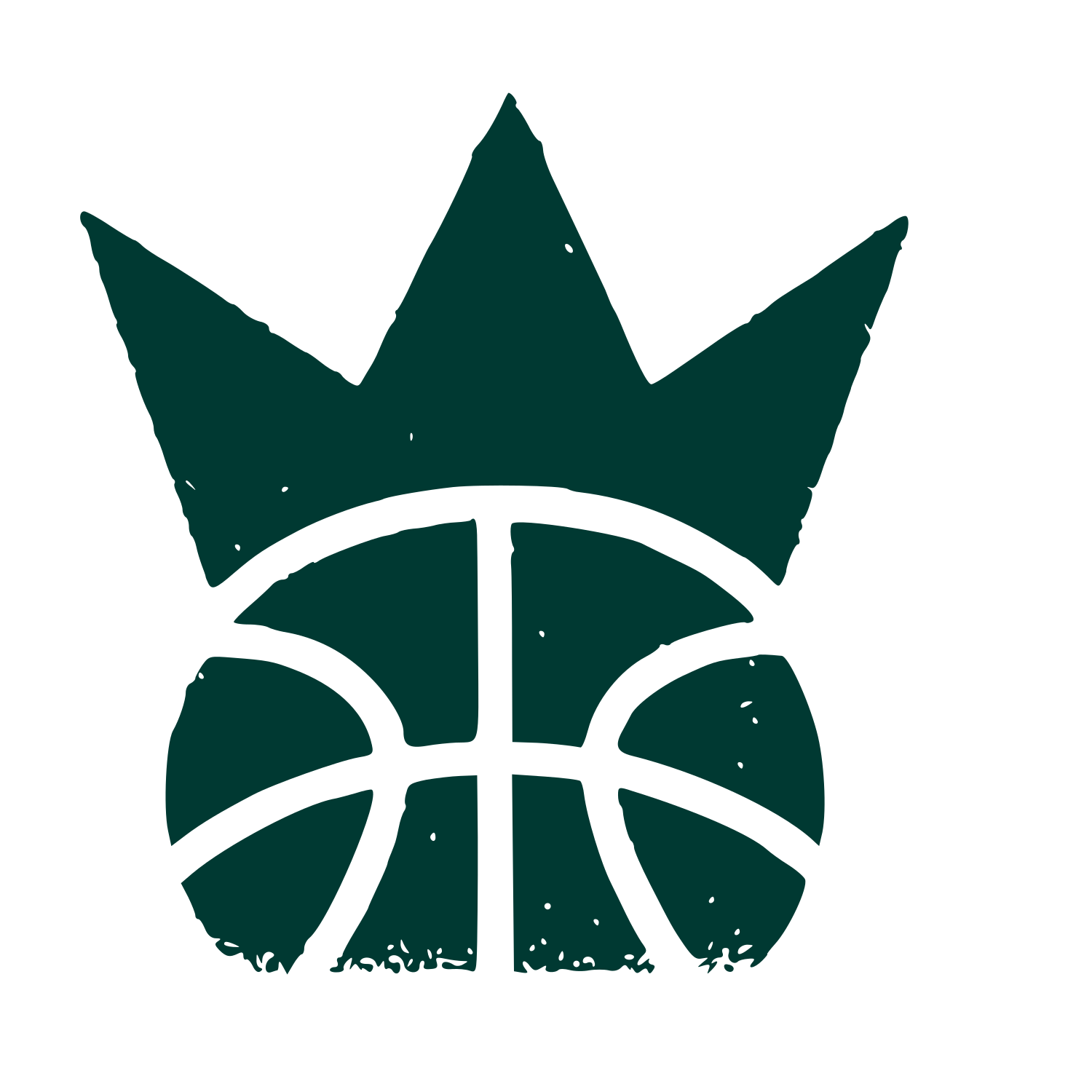 Basketball Crown Logo #003932
