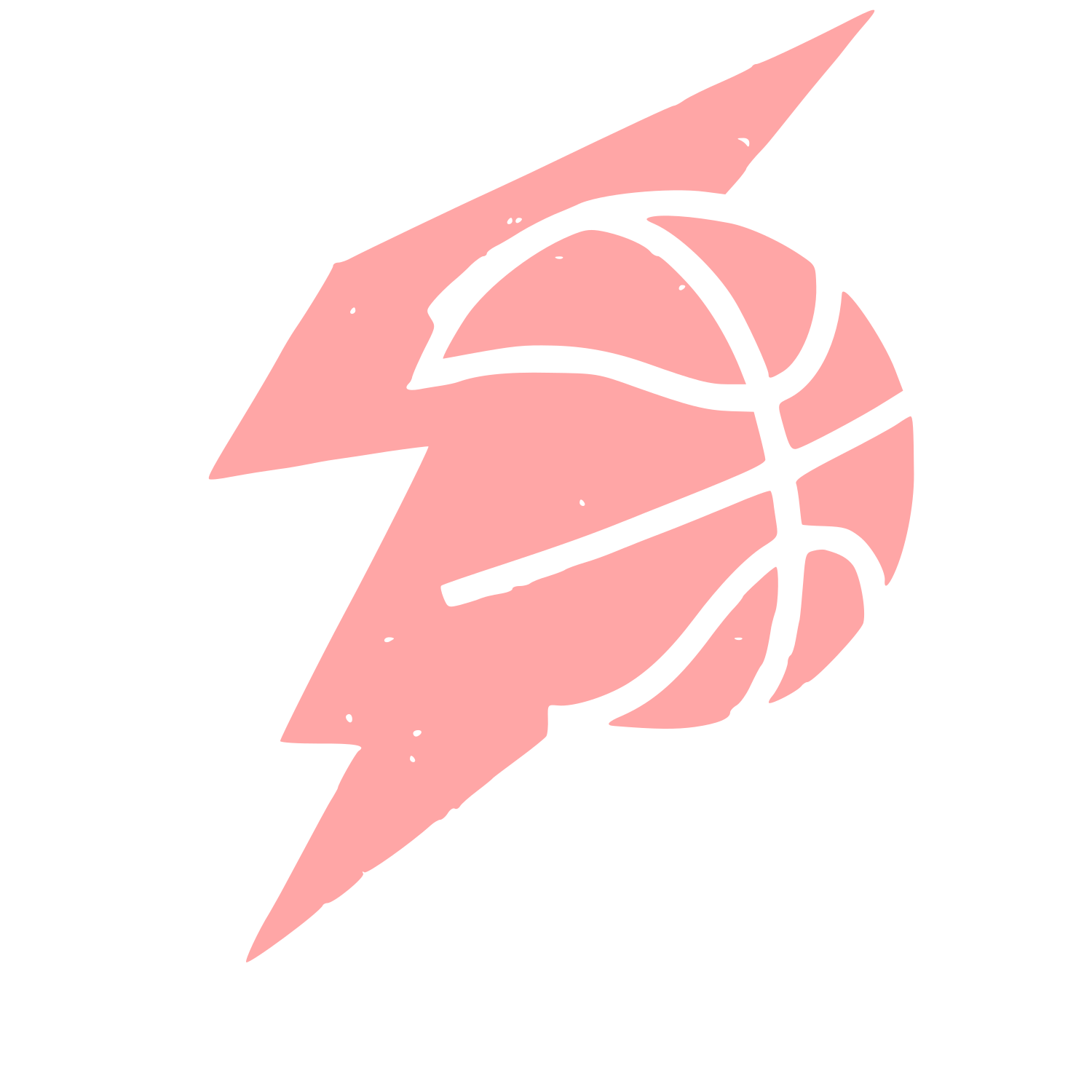 Basketball Lightning Bolt Logo #ffa6a6