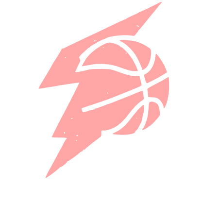 Basketball Lightning Bolt Logo #ffa6a6