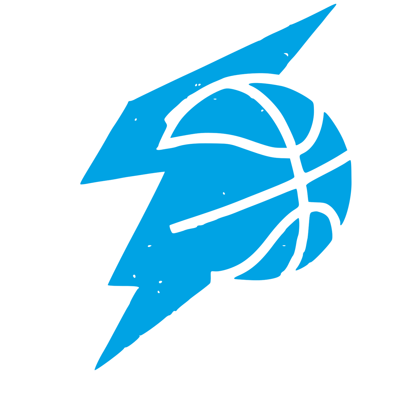 Basketball Lightning Bolt Logo #00a3e4