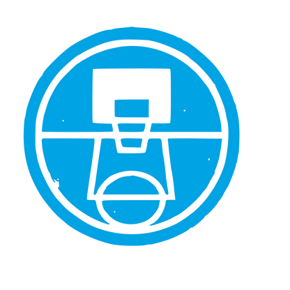 Basketball Court Emblem Logo #00a3e4