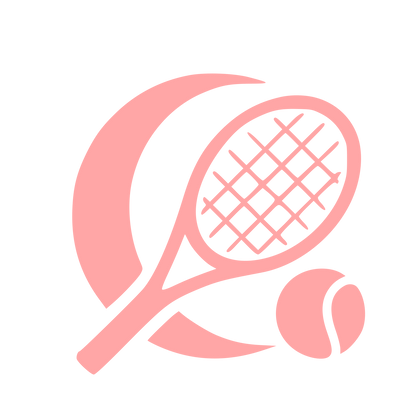 Tennis Racket Ball Logo #ffa6a6