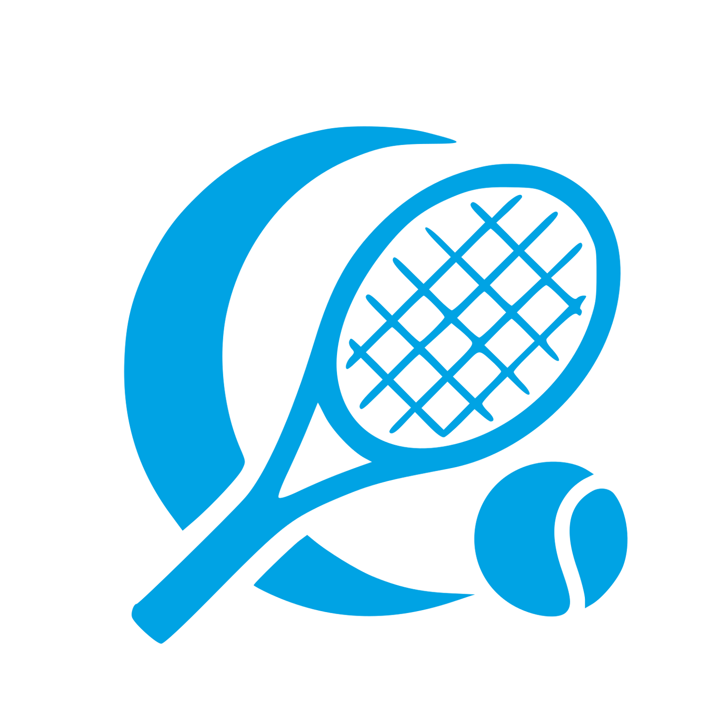 Tennis Racket Ball Logo #00a3e4
