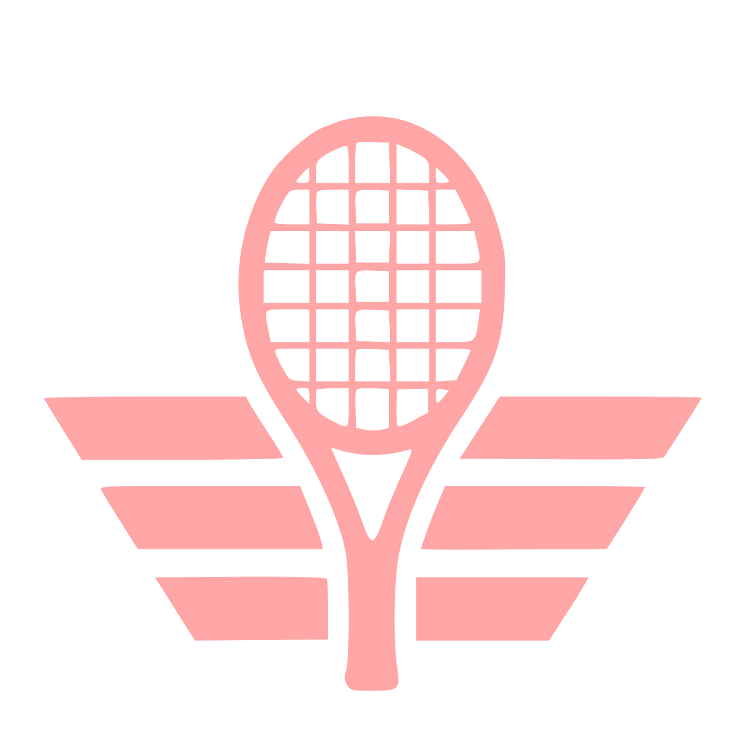 Tennis Racket Wings Logo #ffa6a6