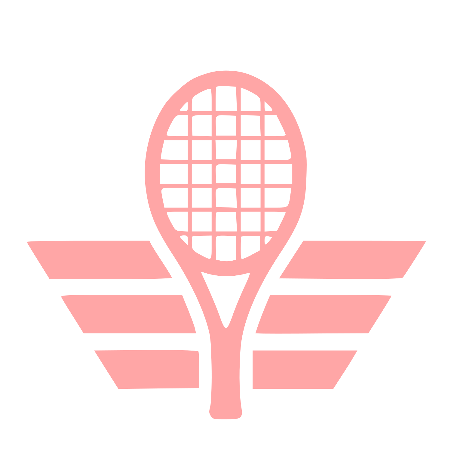 Tennis Racket Wings Logo #ffa6a6
