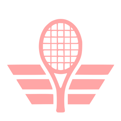 Tennis Racket Wings Logo #ffa6a6