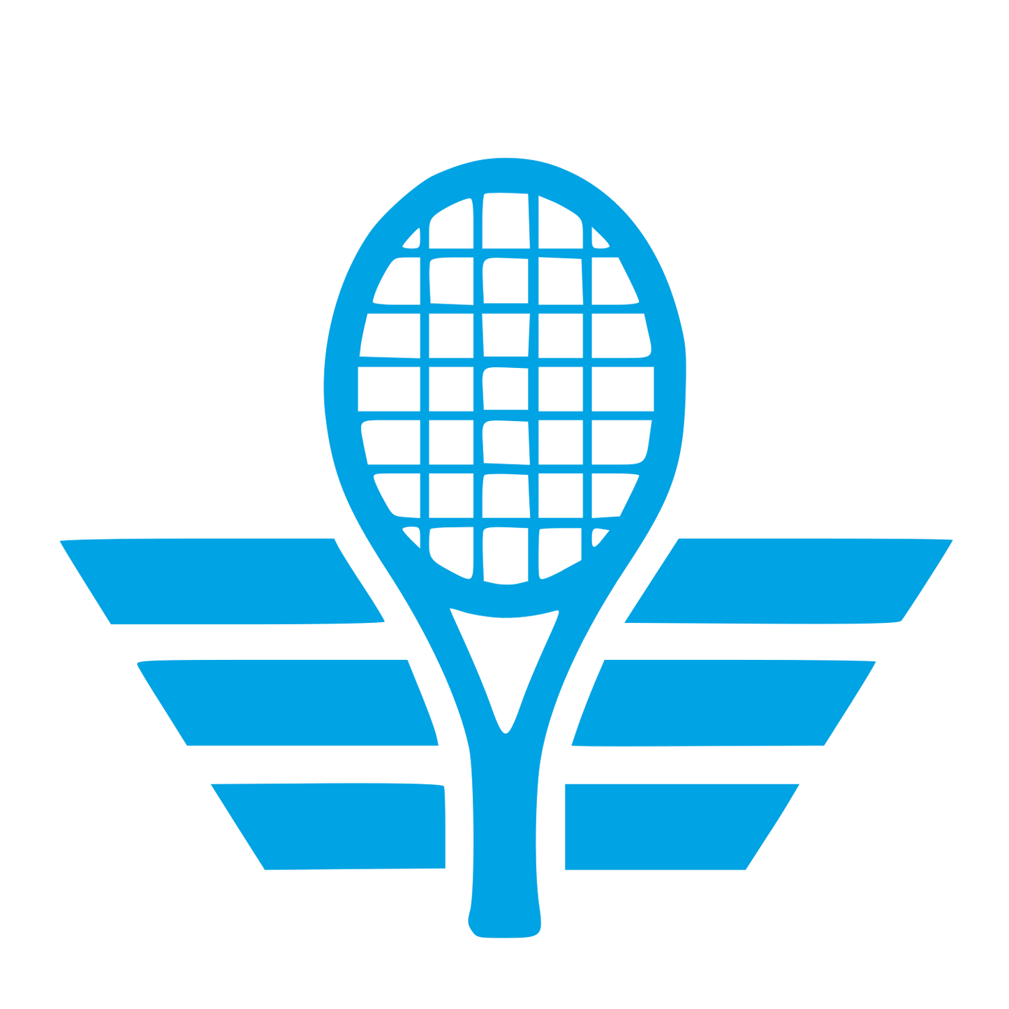 Tennis Racket Wings Logo #00a3e4