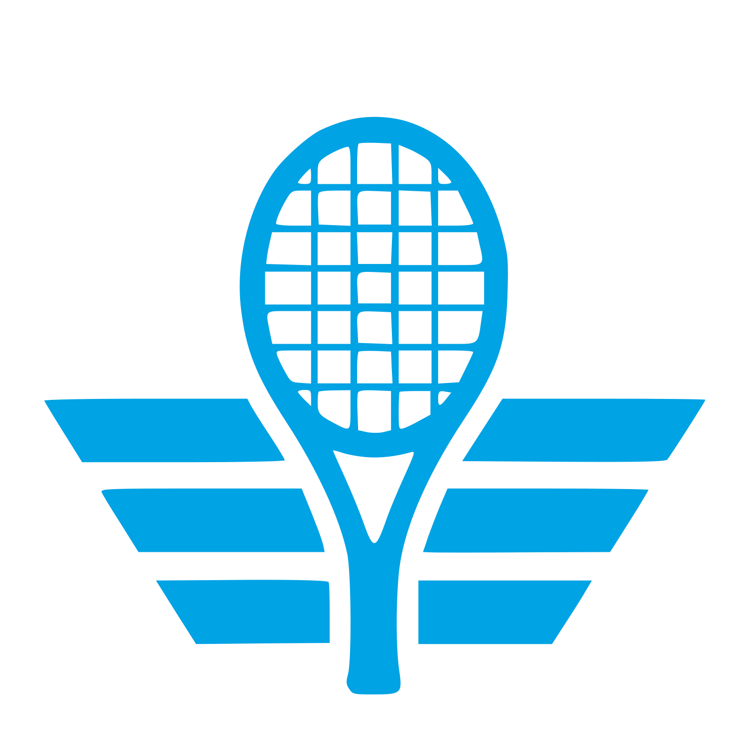 Tennis Racket Wings Logo #00a3e4