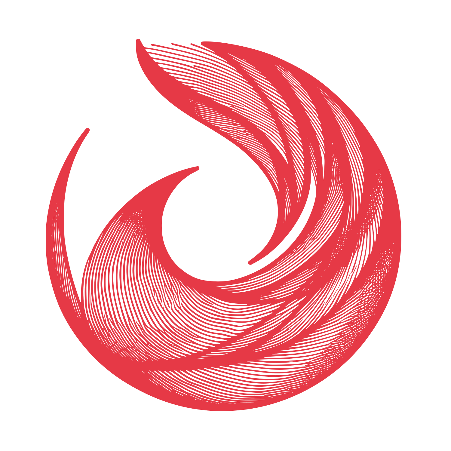 Swirl Logo #E63946