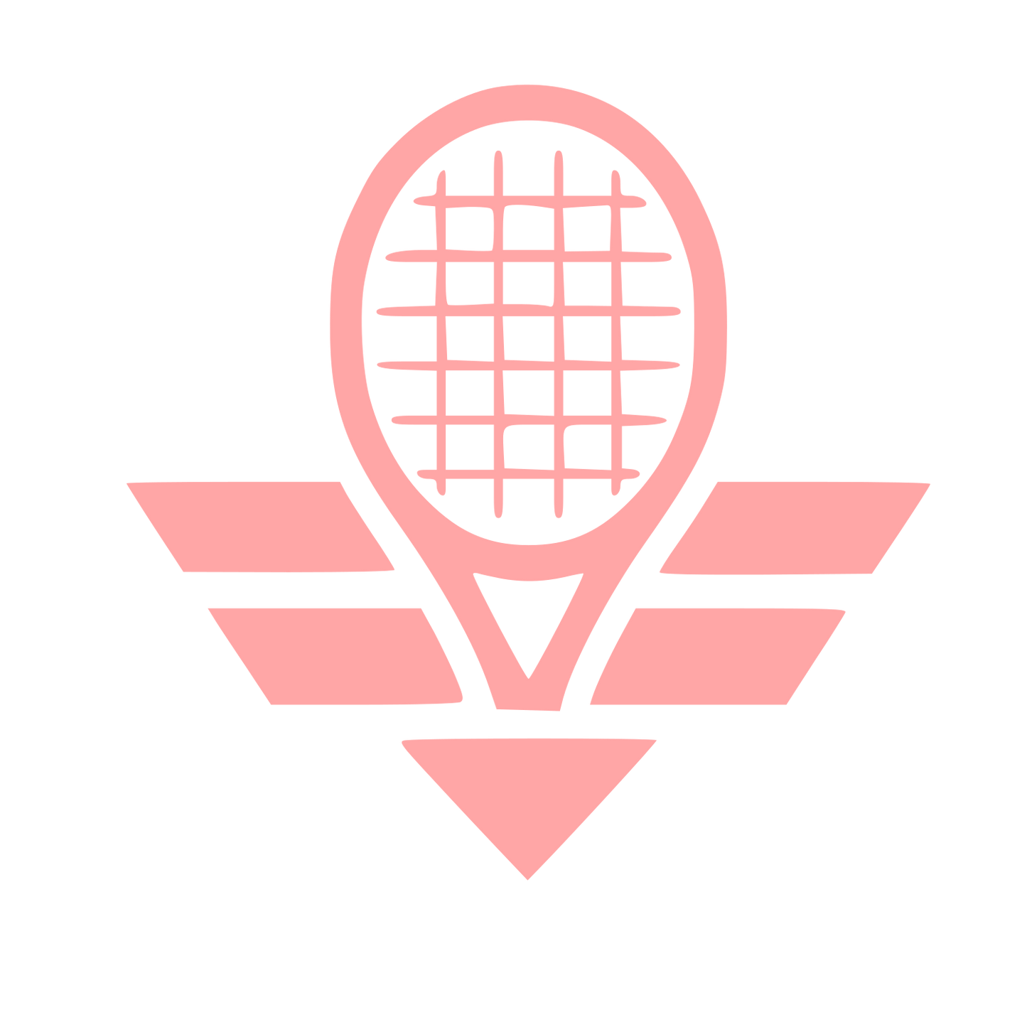 Tennis Racket Wings Logo #ffa6a6