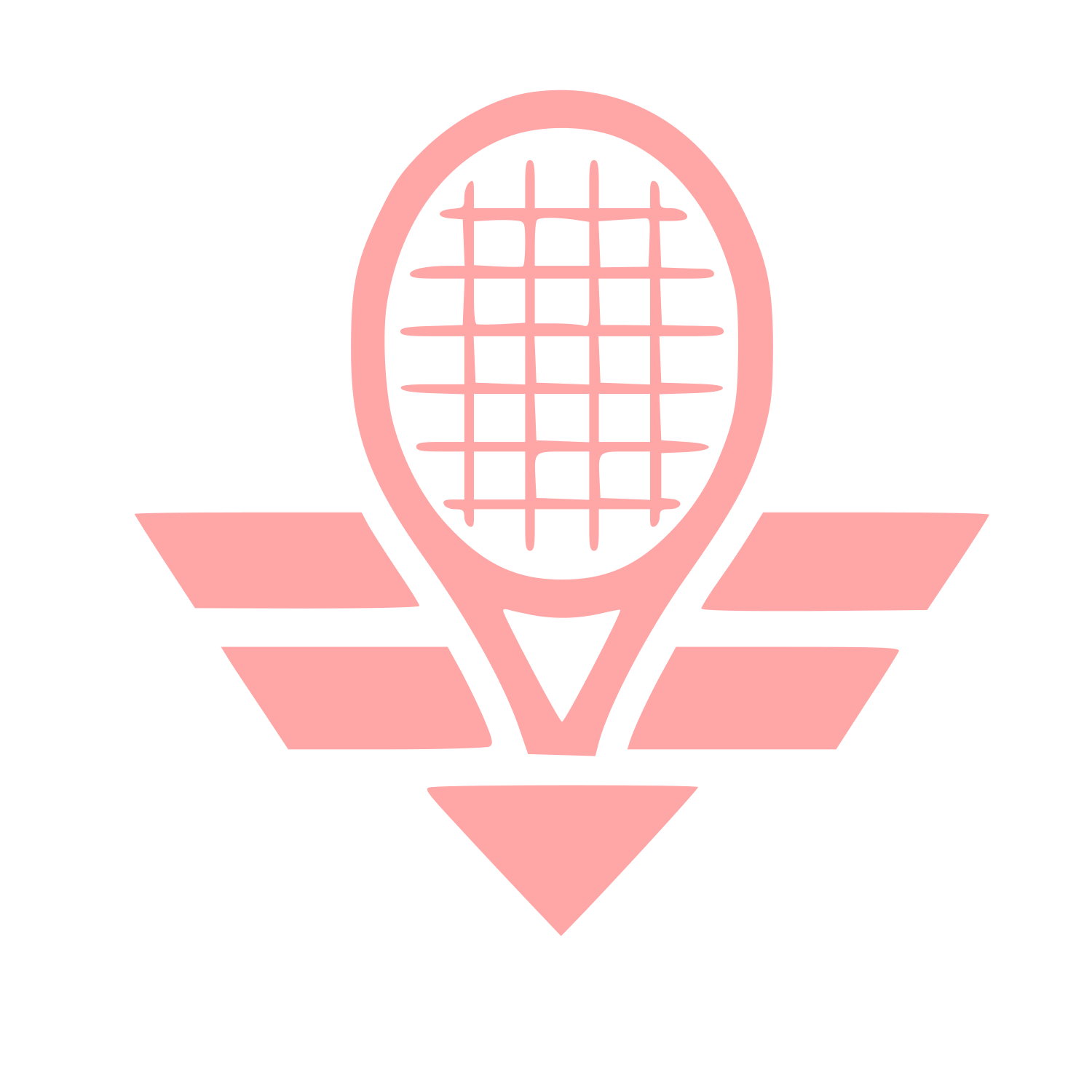 Tennis Racket Wings Logo #ffa6a6