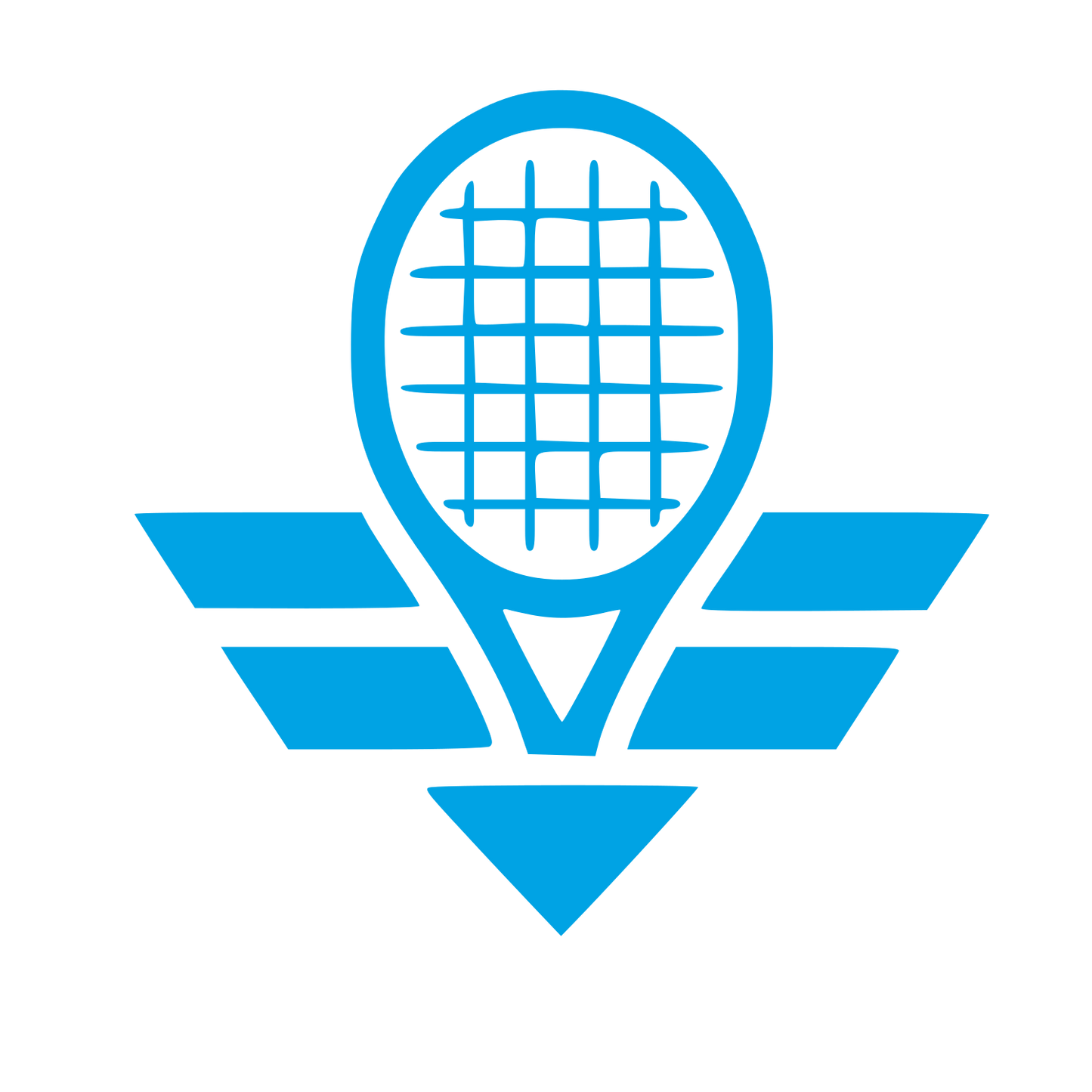 Tennis Racket Wings Logo #00a3e4