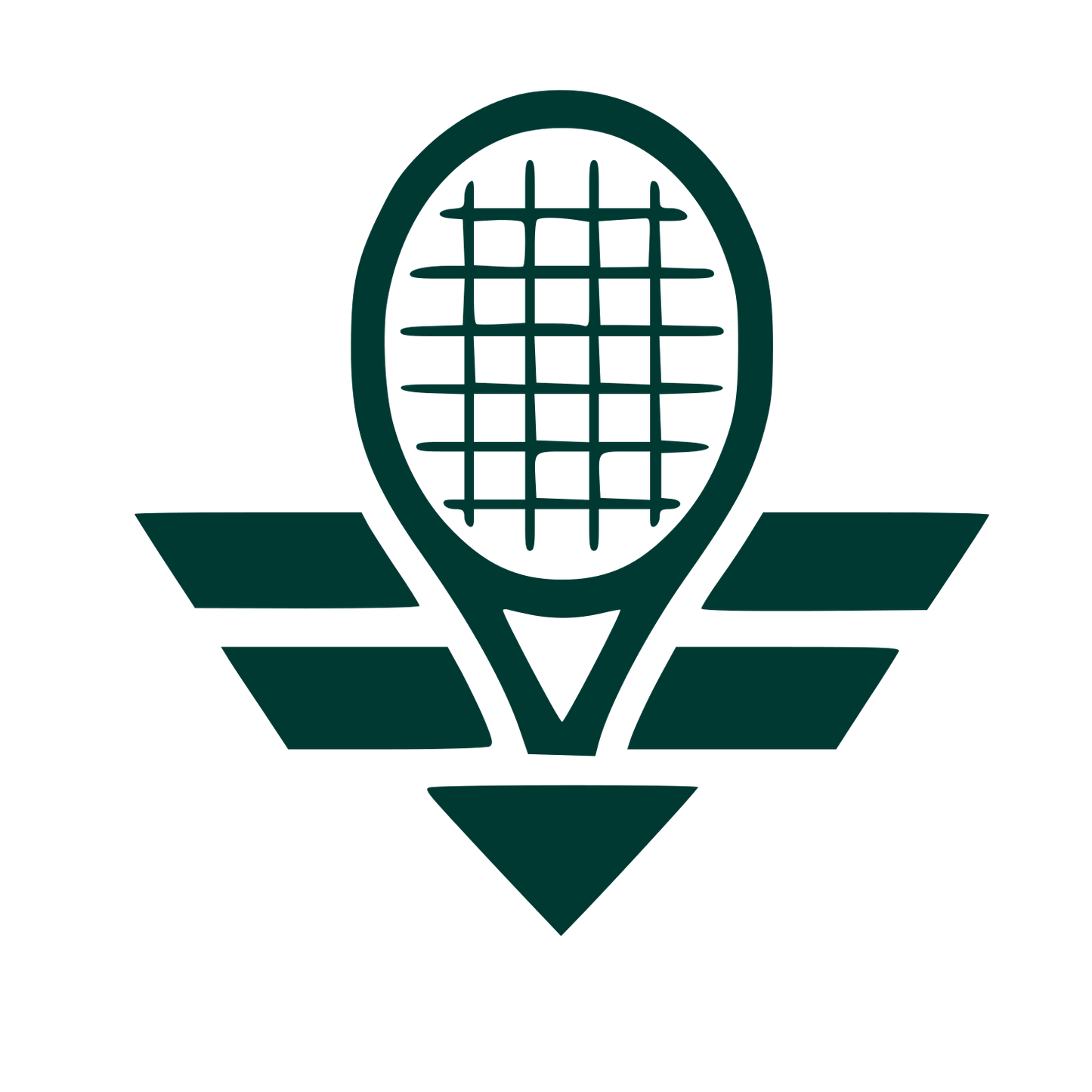 Tennis Racket Wings Logo #003932
