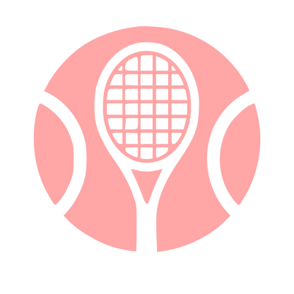 Tennis Racket Ball Logo #ffa6a6