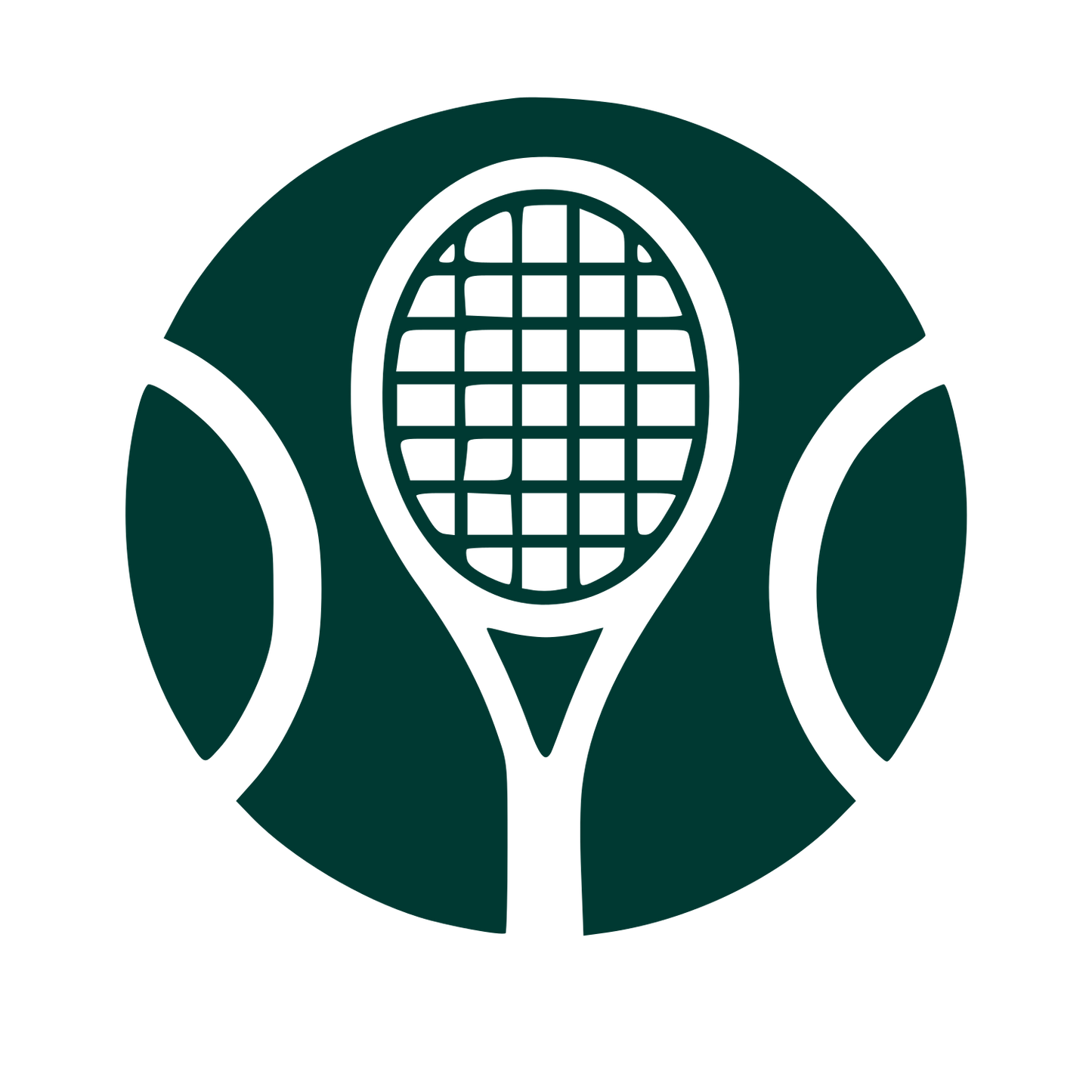 Tennis Racket Ball Logo #003932