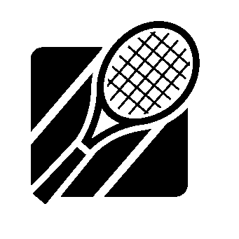 Tennis Racket Court Logo