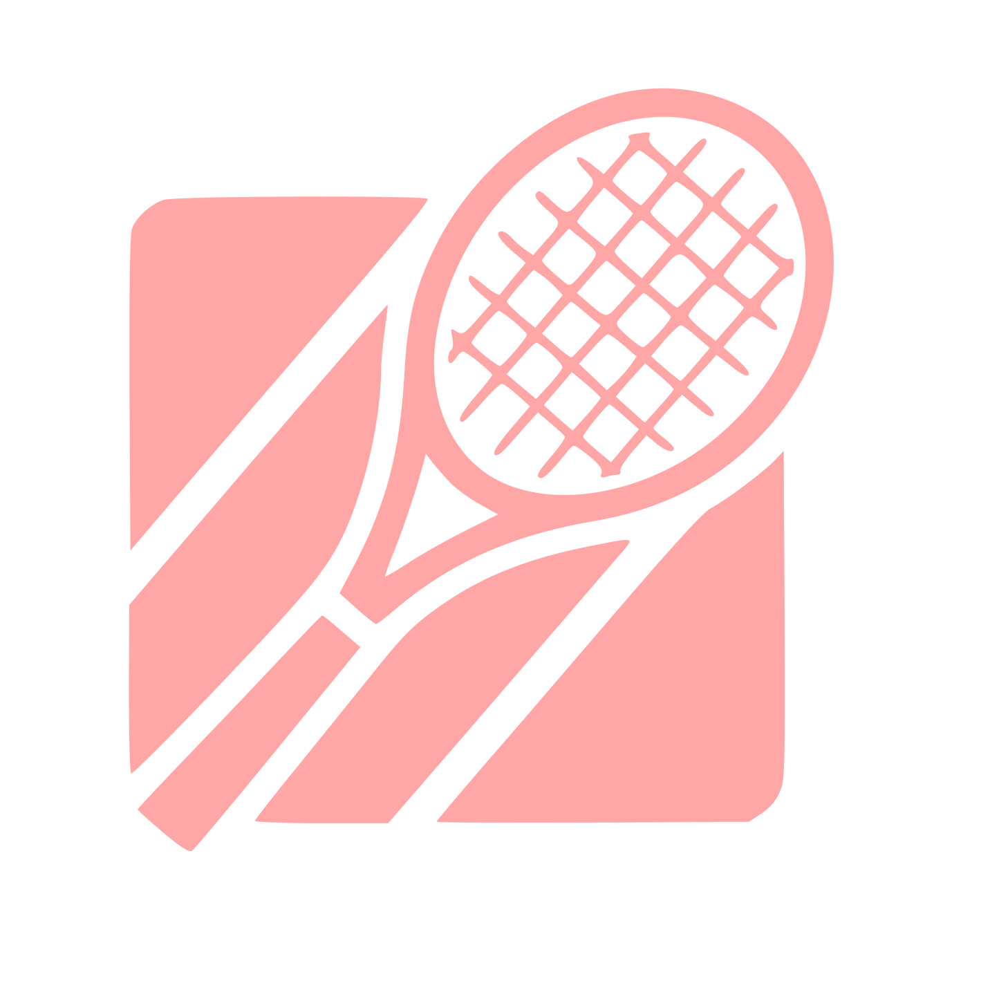 Tennis Racket Court Logo #ffa6a6