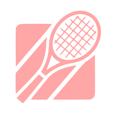 Tennis Racket Court Logo #ffa6a6