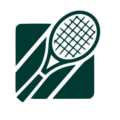 Tennis Racket Court Logo #003932