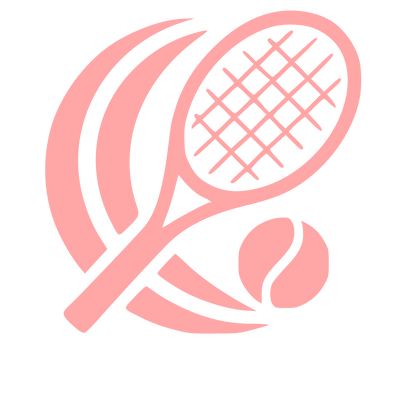 Tennis Racket Ball Logo #ffa6a6