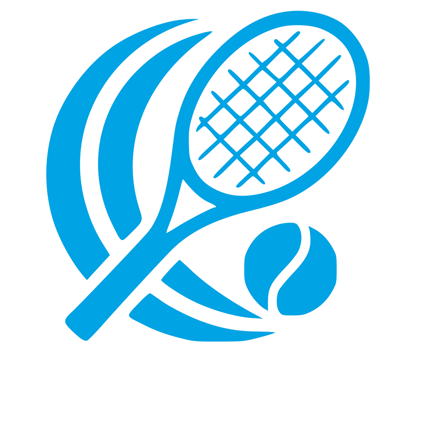 Tennis Racket Ball Logo #00a3e4