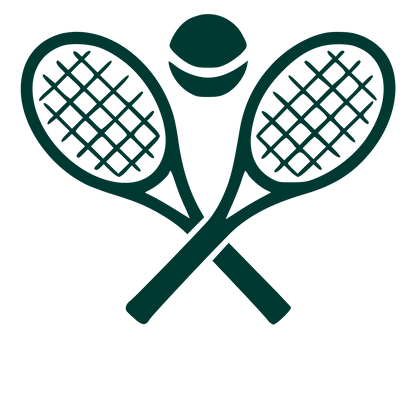 Crossed Tennis Rackets Logo #003932