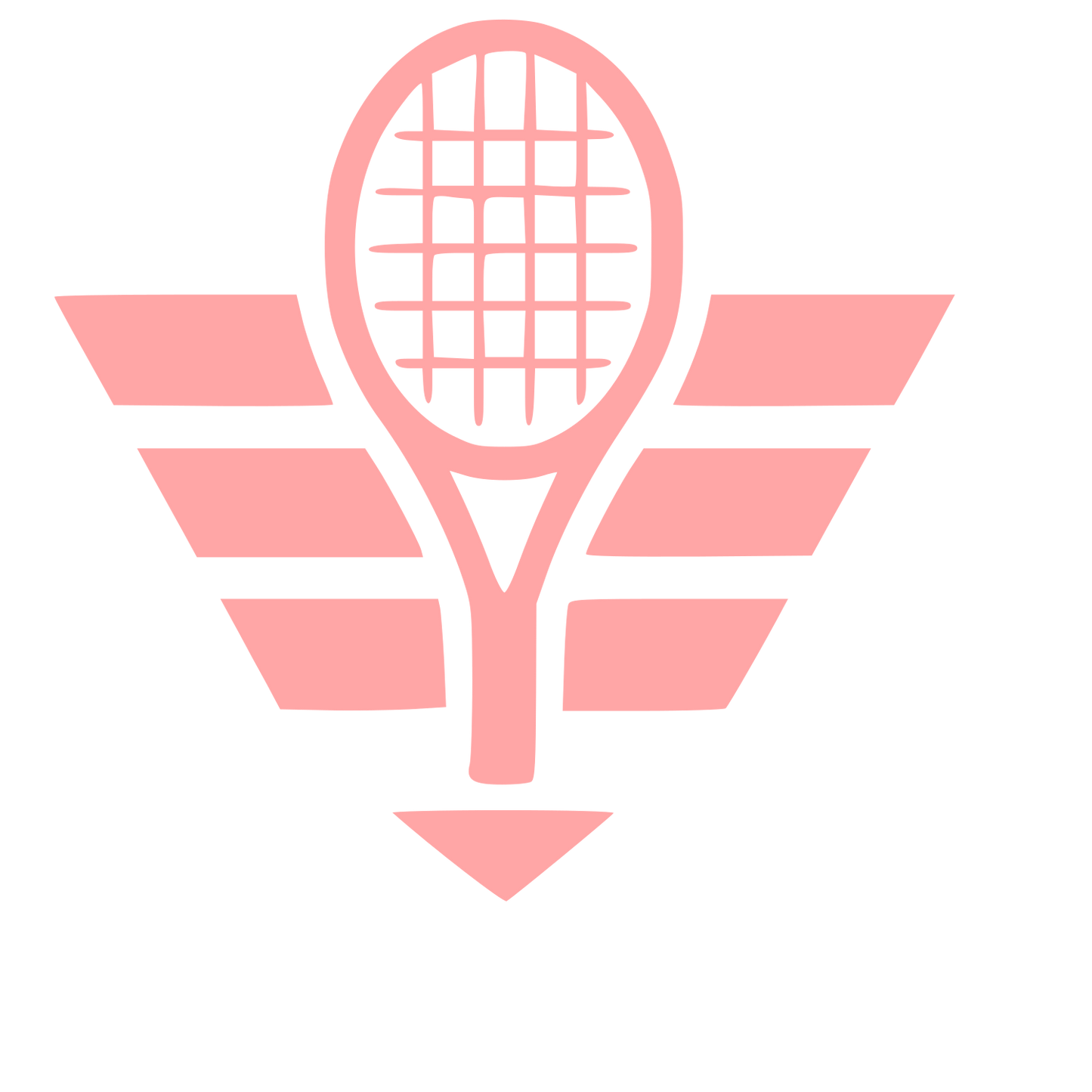 Tennis Racket Wings Logo #ffa6a6