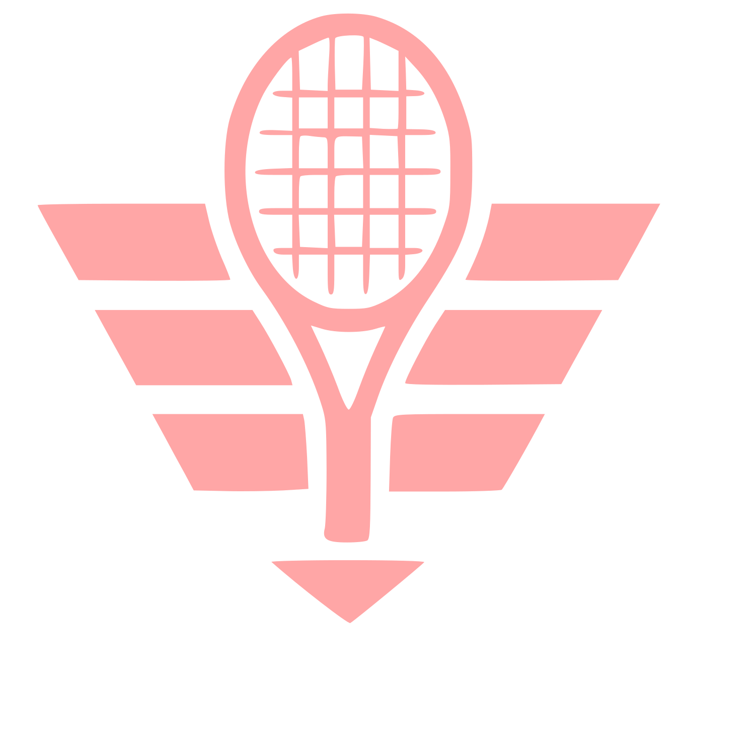 Tennis Racket Wings Logo #ffa6a6