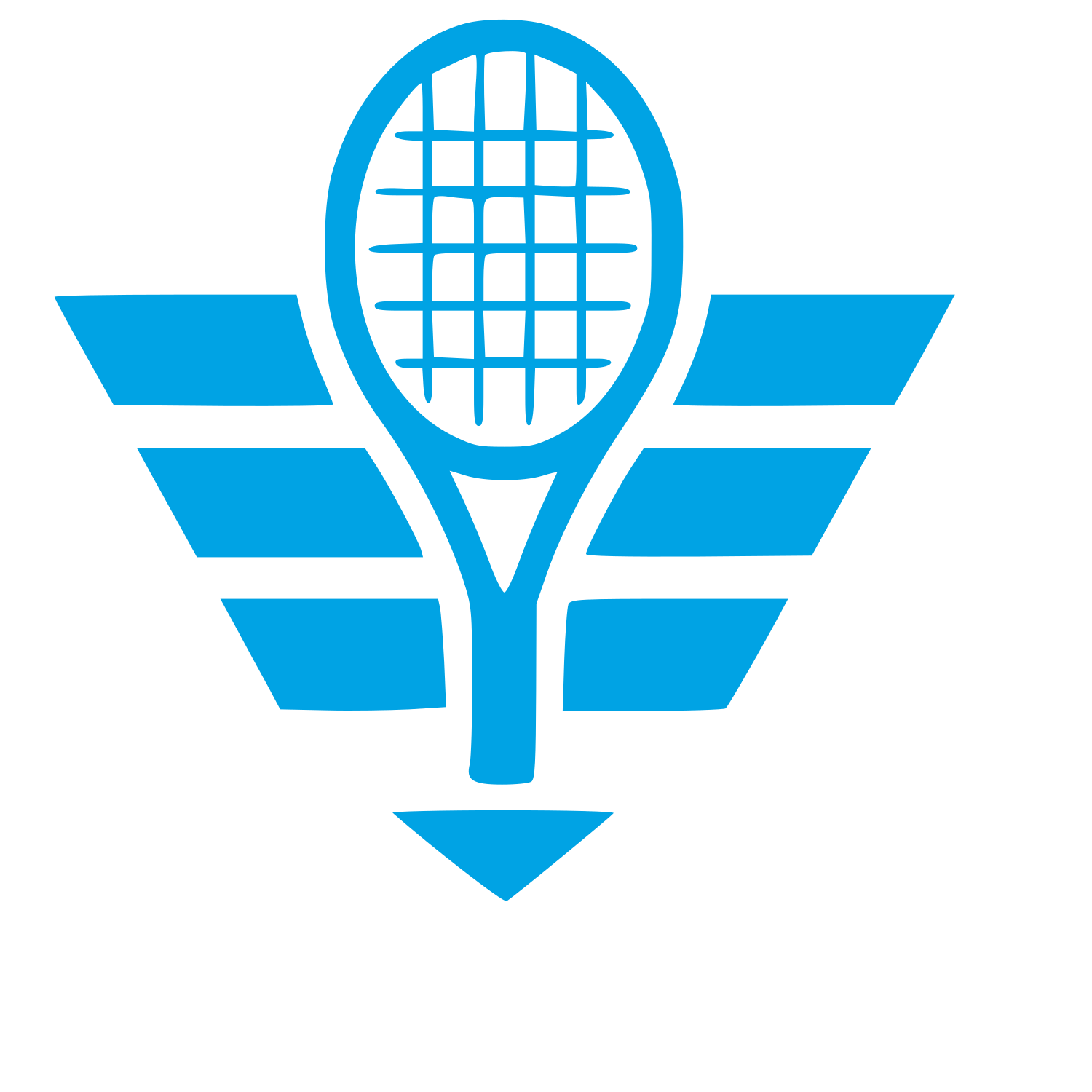 Tennis Racket Wings Logo #00a3e4