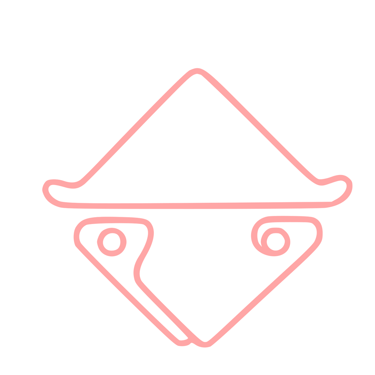 Monoline Skateboard Truck Logo #ffa6a6