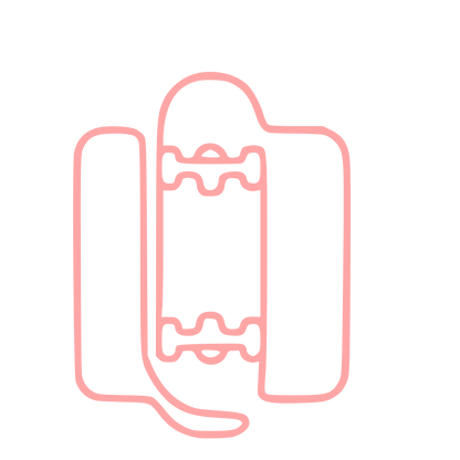 Monoline Skateboard Deck Logo #ffa6a6