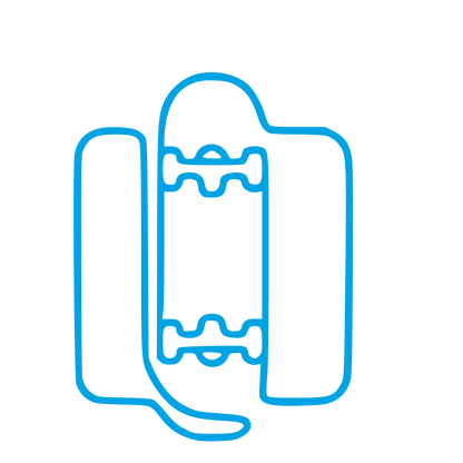 Monoline Skateboard Deck Logo #00a3e4