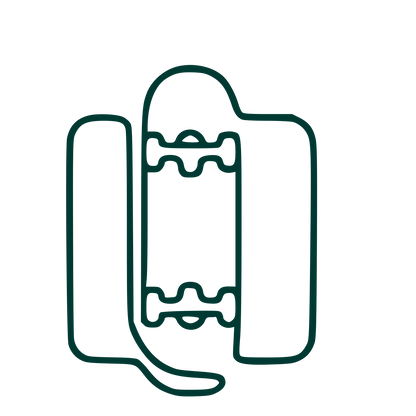 Monoline Skateboard Deck Logo #003932