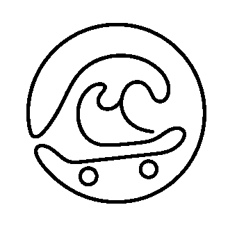 Monoline Wave Skateboard Logo