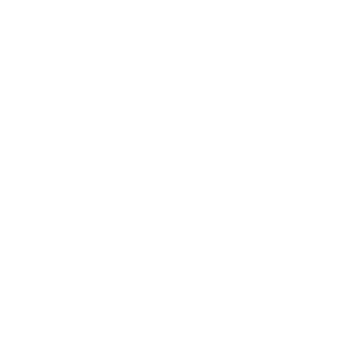Monoline Wave Skateboard Logo #ffffff