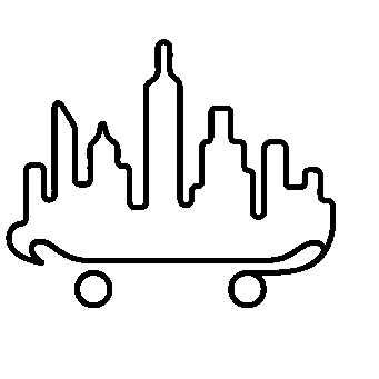 City Skyline Skateboard Logo
