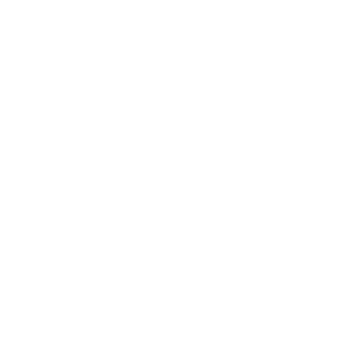 Skull Skateboard Monoline Logo #ffffff