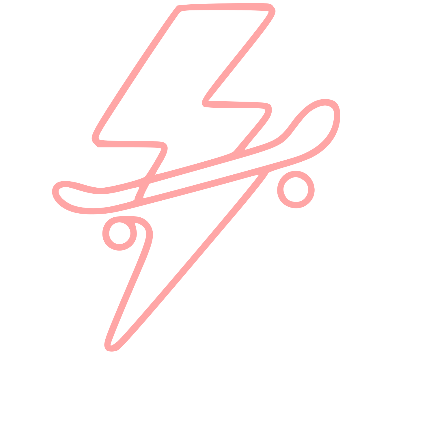 Lightning Bolt Skateboard Logo #ffa6a6