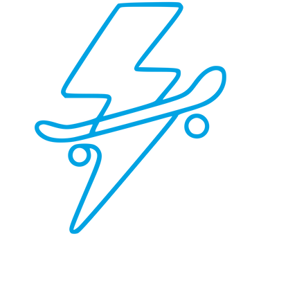 Lightning Bolt Skateboard Logo #00a3e4