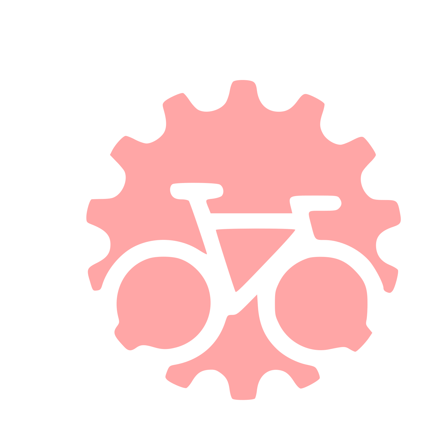 Bicycle Gear Cog Logo #ffa6a6