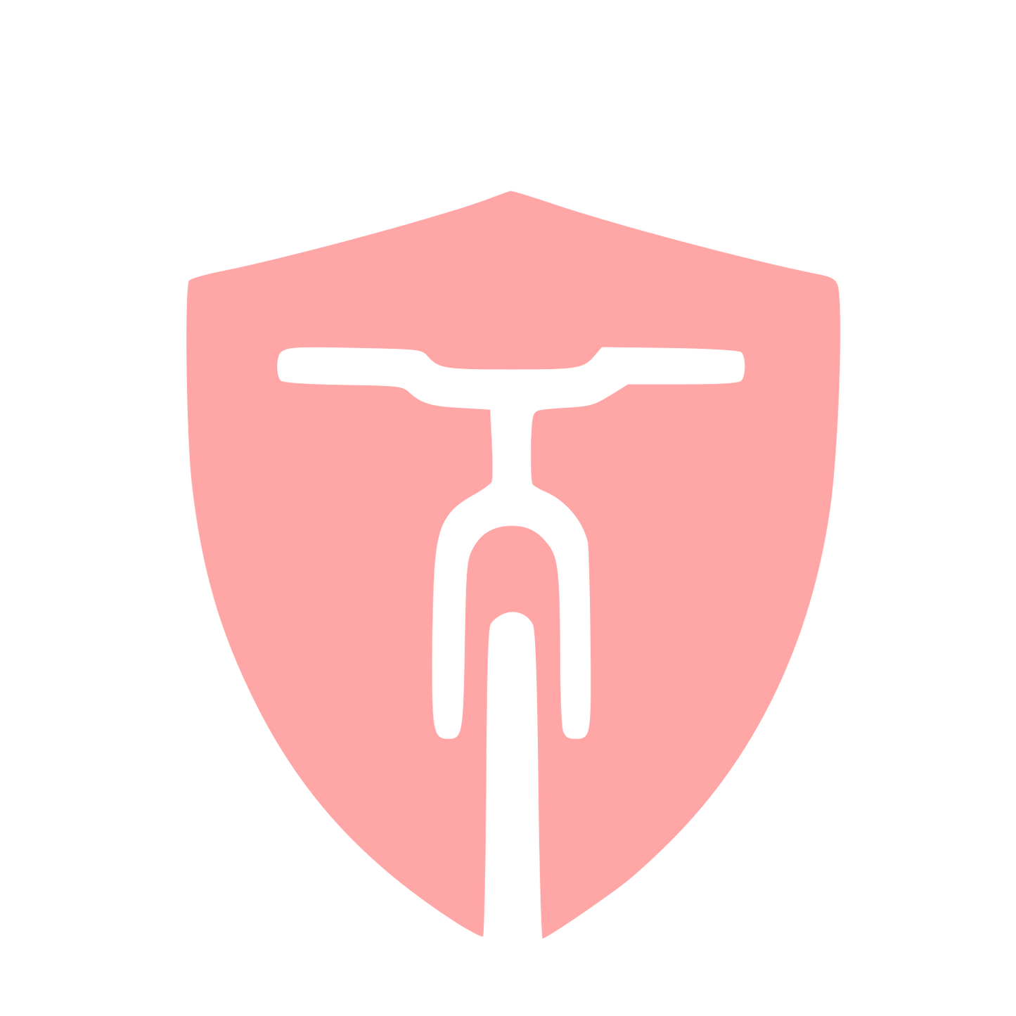 Bicycle Shield Protection Logo #ffa6a6