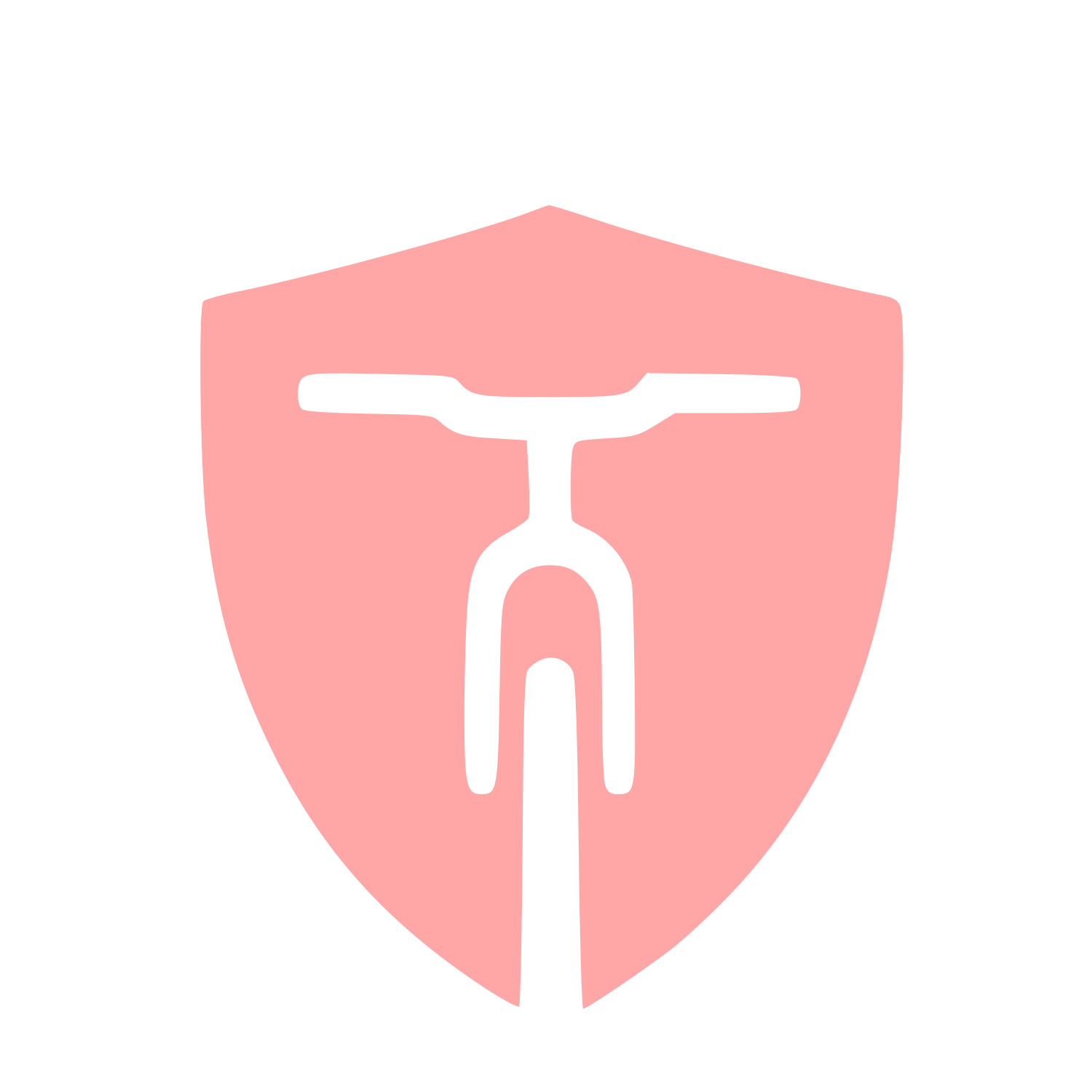Bicycle Shield Protection Logo #ffa6a6