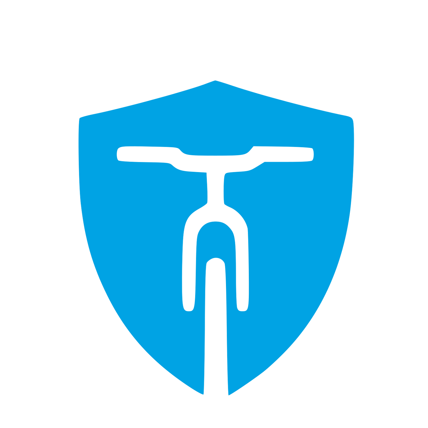 Bicycle Shield Protection Logo #00a3e4