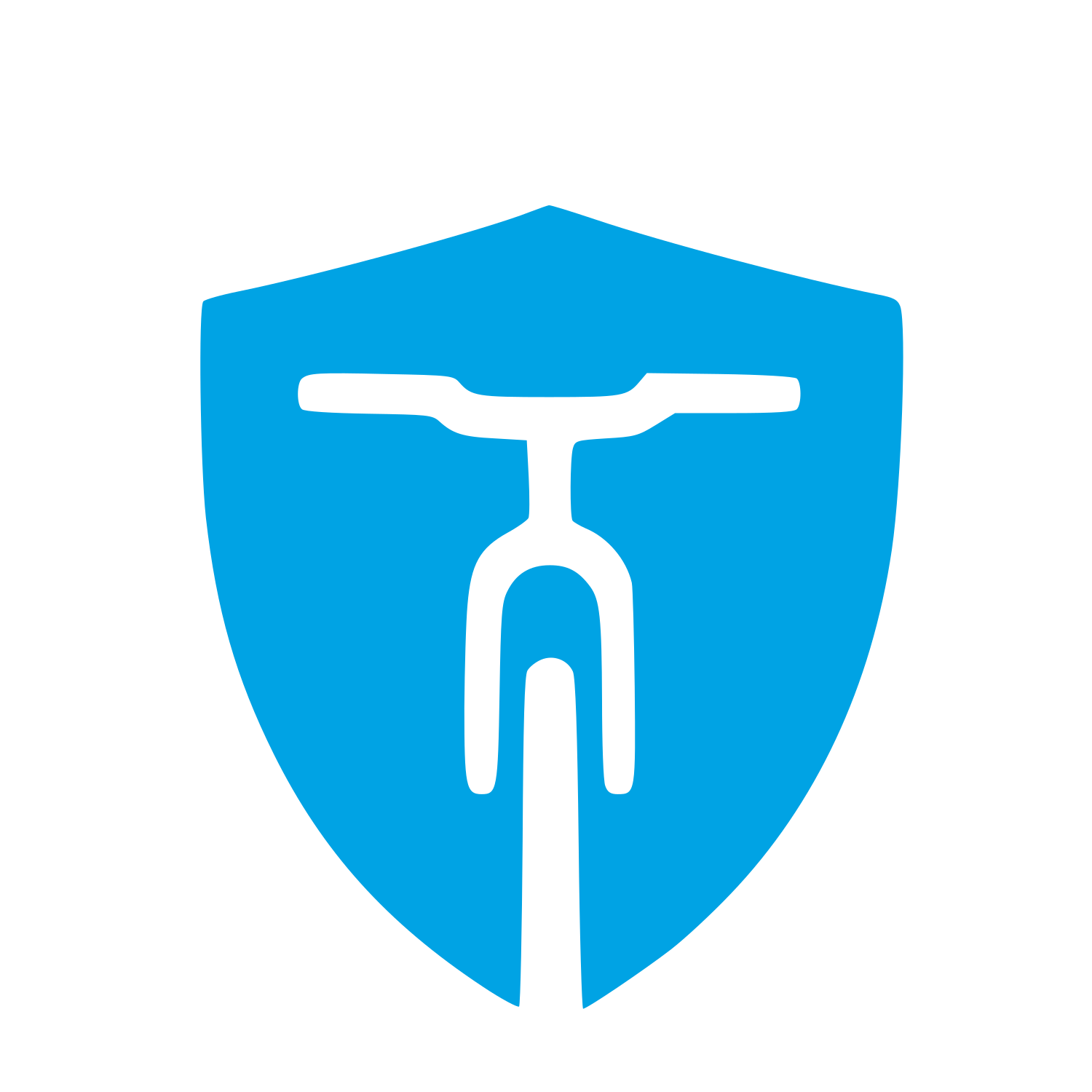 Bicycle Shield Protection Logo #00a3e4