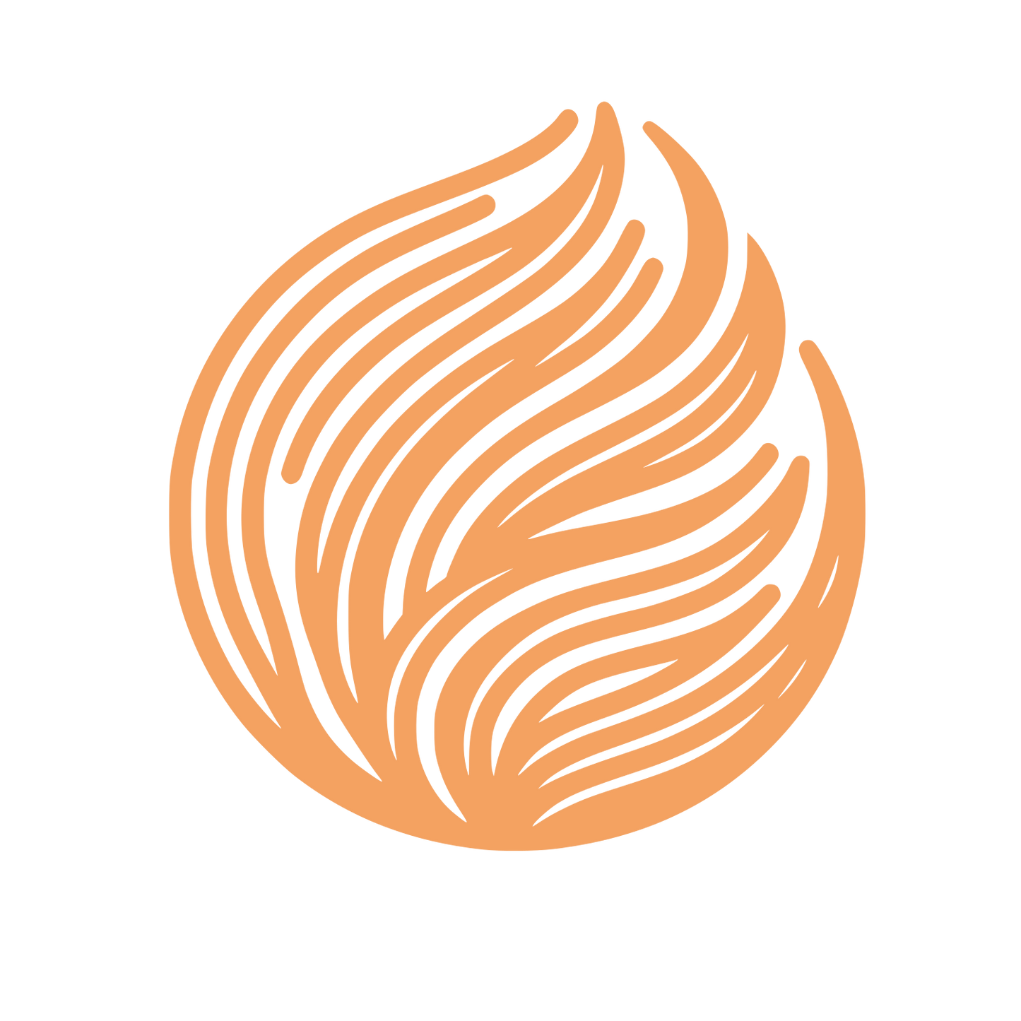 Circular Shield Insurance Logo #F4A261